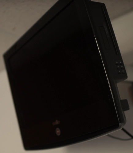 In-room TV with DVD capabilities